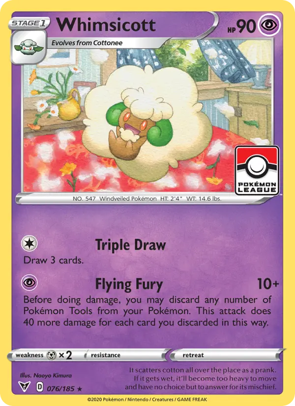 Whimsicott - Vivid Voltage Pokemon Card