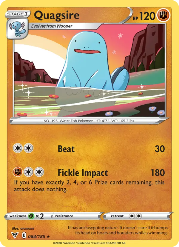 Quagsire - Vivid Voltage Pokemon Card