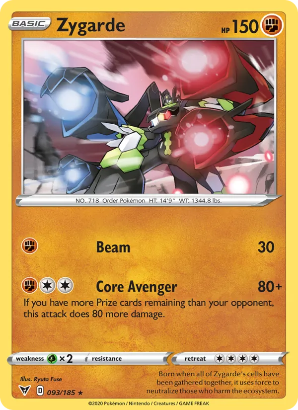 Zygarde - Vivid Voltage Pokemon Card