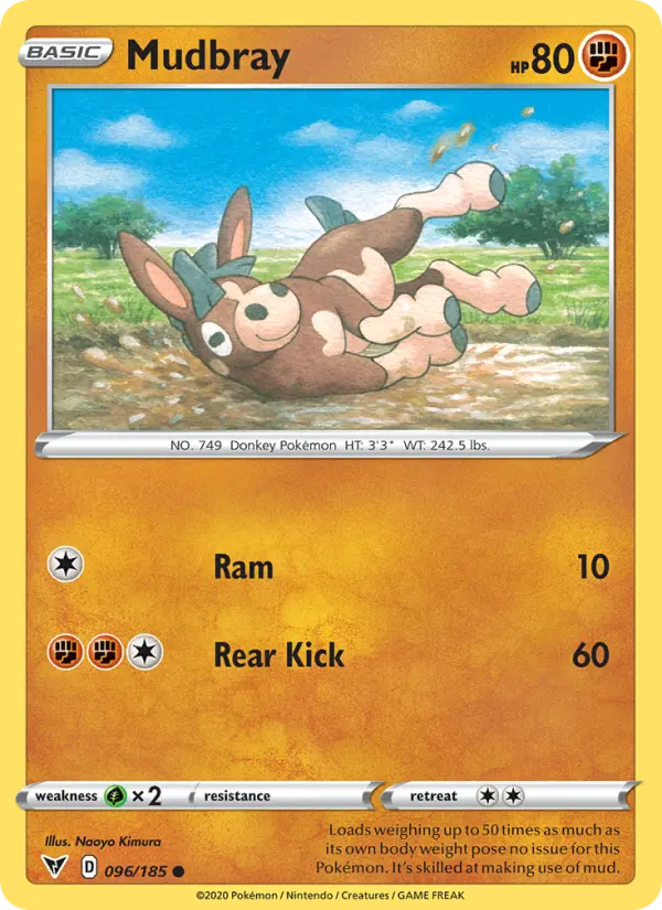 Mudbray - Vivid Voltage Pokemon Card