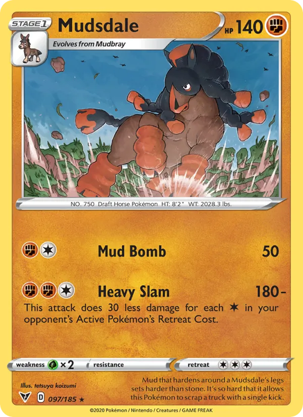 Mudsdale - Vivid Voltage Pokemon Card