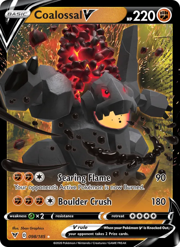 Coalossal V - Vivid Voltage Pokemon Card
