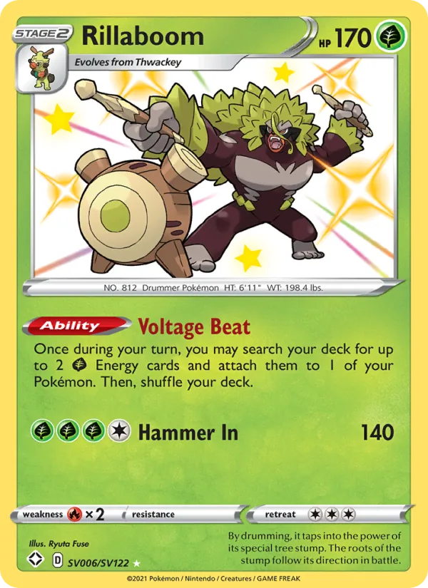 Rillaboom - Shining Fates Pokemon Card