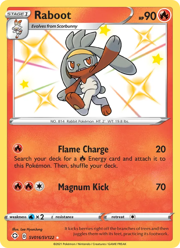 Raboot - Shining Fates Pokemon Card