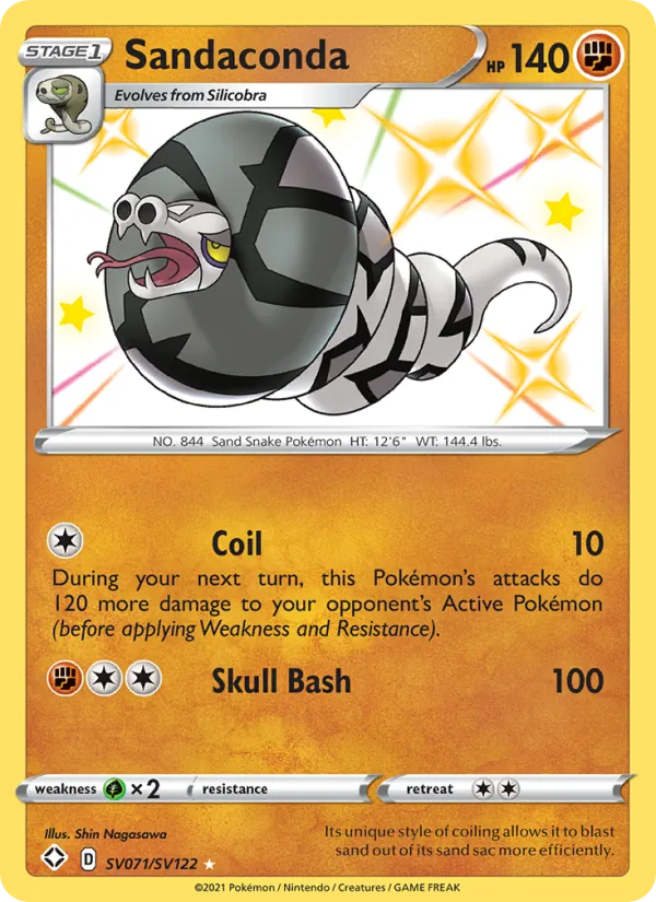 Sandaconda - Shining Fates Pokemon Card
