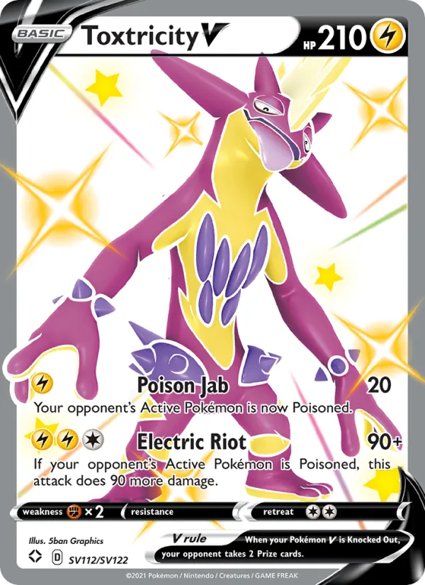 Toxtricity V - Shining Fates Pokemon Card