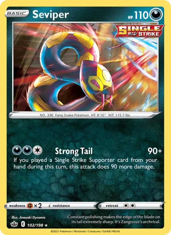 Seviper - Chilling Reign Pokemon Card