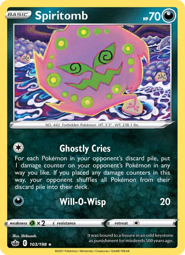 Spiritomb - Chilling Reign Pokemon Card