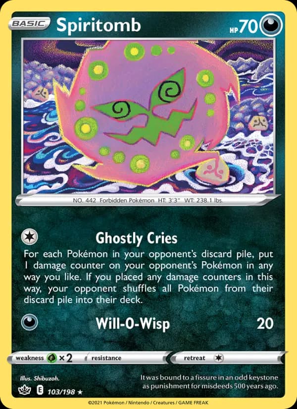 Spiritomb - Chilling Reign Pokemon Card