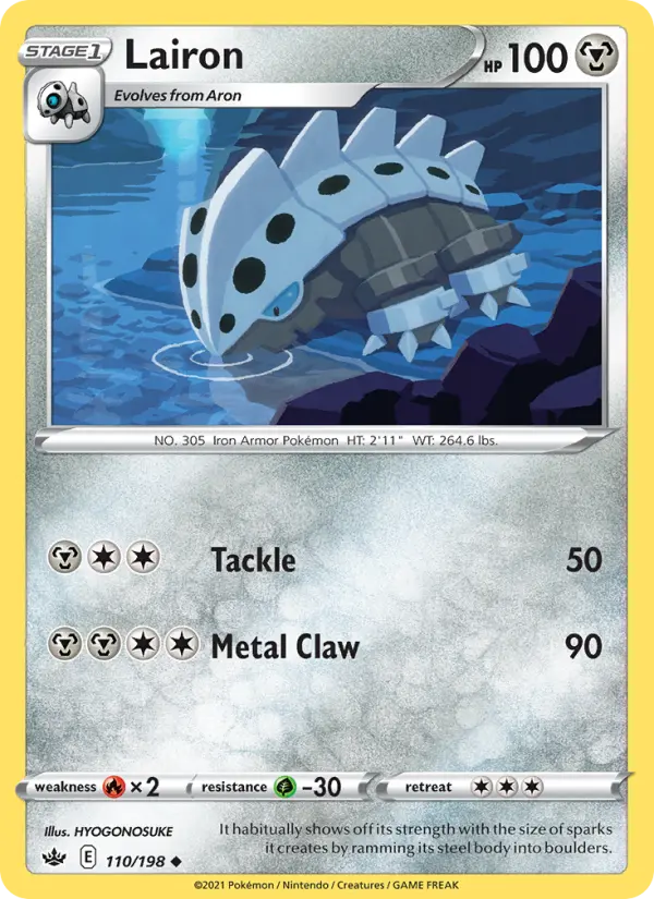 Lairon - Chilling Reign Pokemon Card