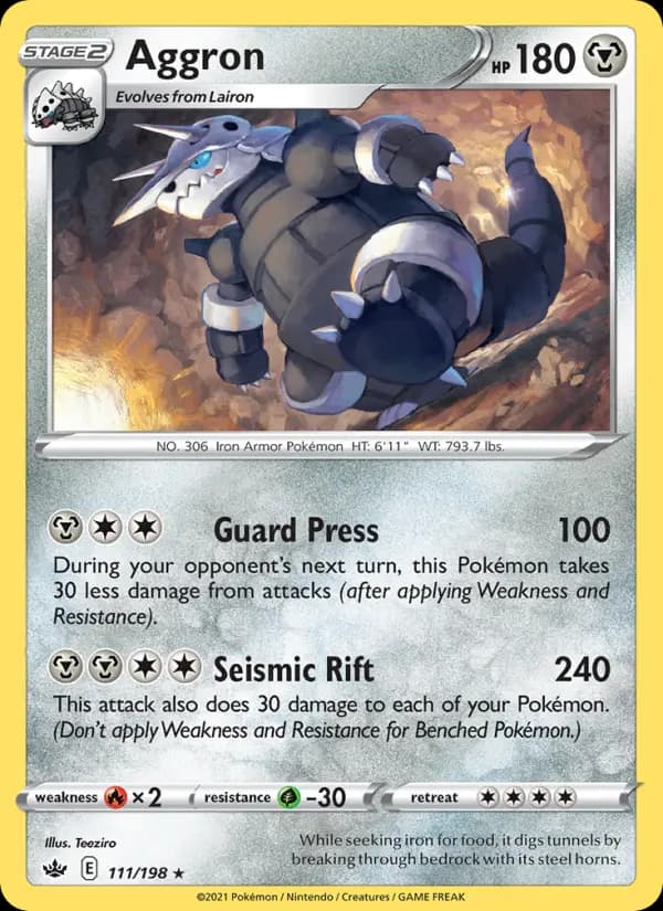 Aggron - Chilling Reign Pokemon Card