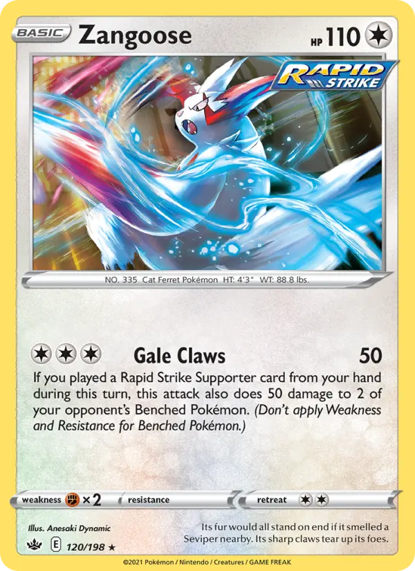 Zangoose - Chilling Reign Pokemon Card