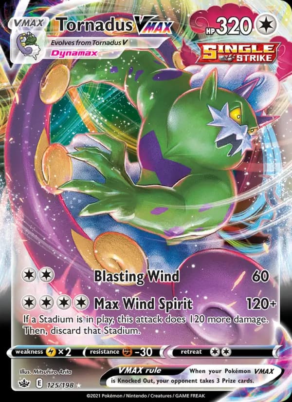 Tornadus VMAX - Chilling Reign Pokemon Card