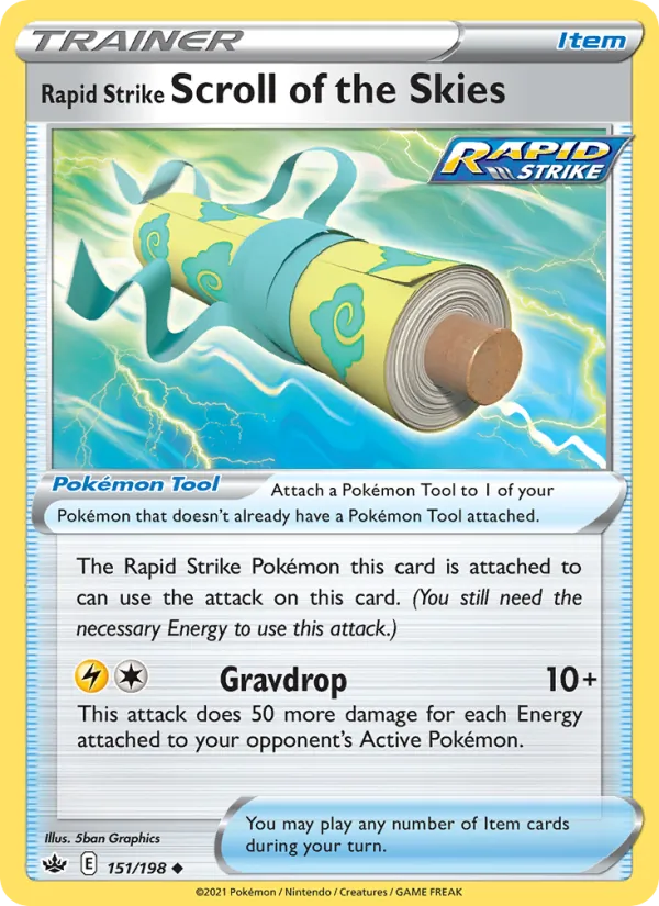 Rapid Strike Scroll of the Skies - Chilling Reign Pokemon Card