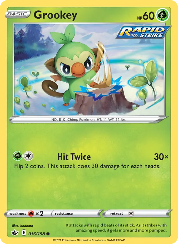 Grookey - Chilling Reign Pokemon Card