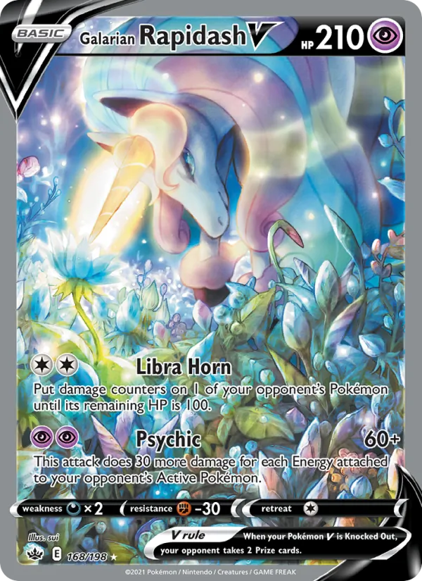 Galarian Rapidash V - Chilling Reign Pokemon Card