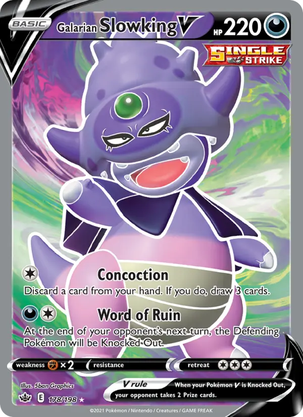 Galarian Slowking V - Chilling Reign Pokemon Card