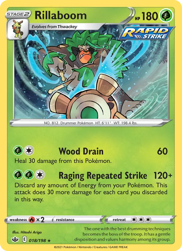 Rillaboom - Chilling Reign Pokemon Card