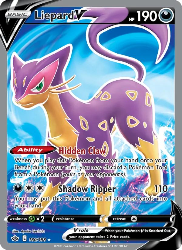 Liepard V - Chilling Reign Pokemon Card