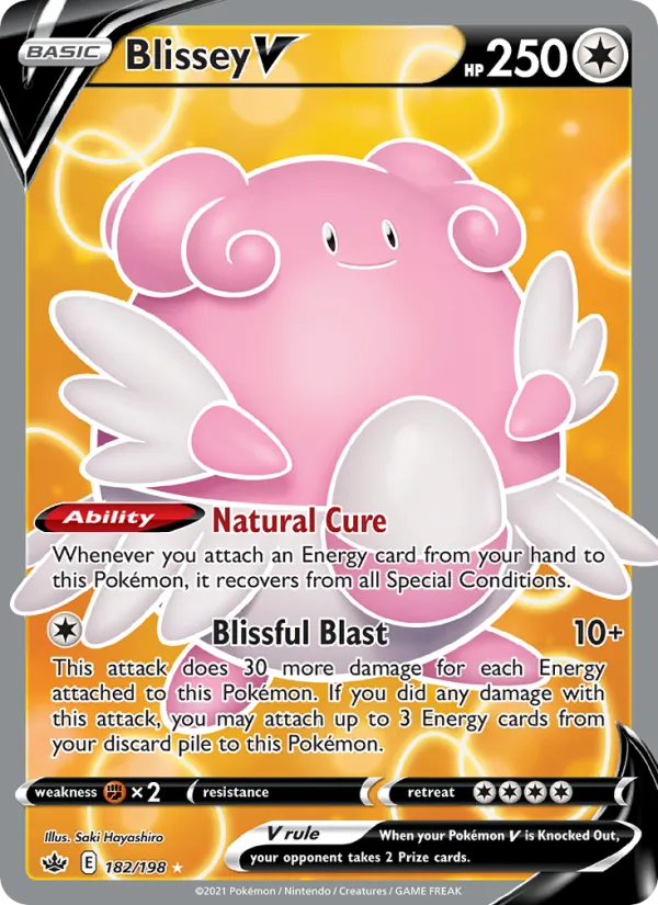 Blissey V - Chilling Reign Pokemon Card