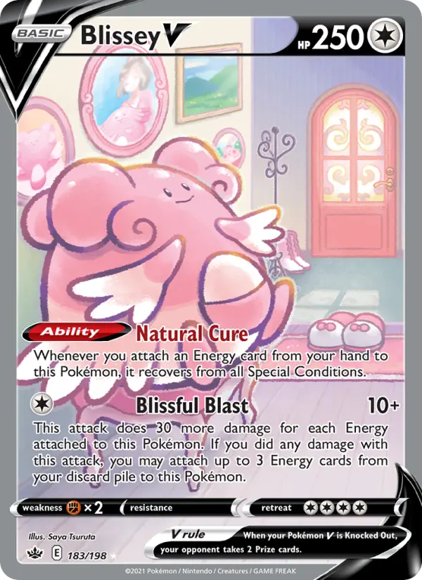 Blissey V - Chilling Reign Pokemon Card