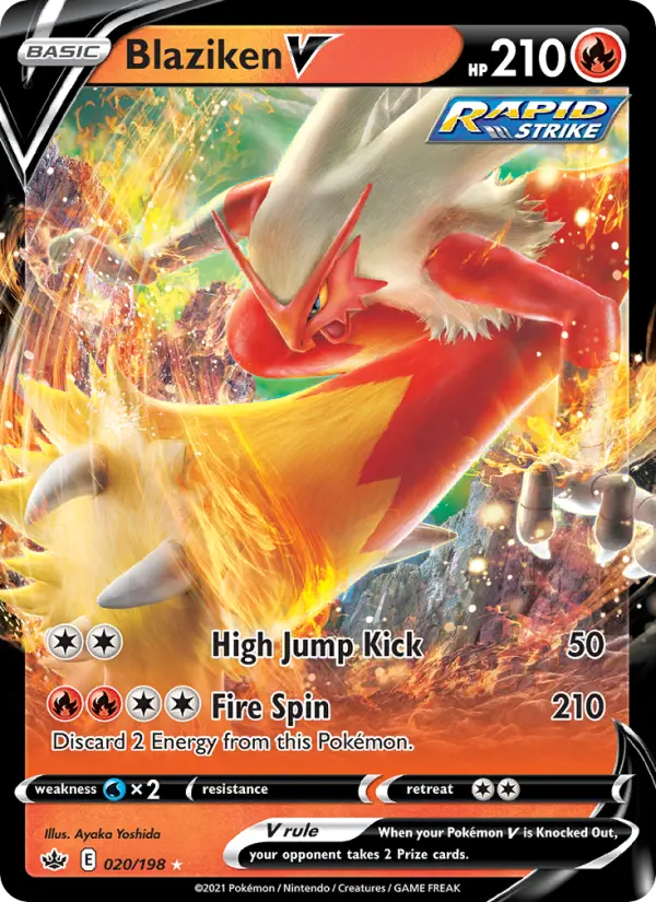 Blaziken V - Chilling Reign Pokemon Card