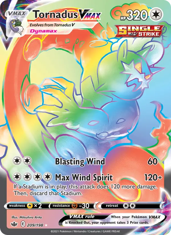 Tornadus VMAX - Chilling Reign Pokemon Card