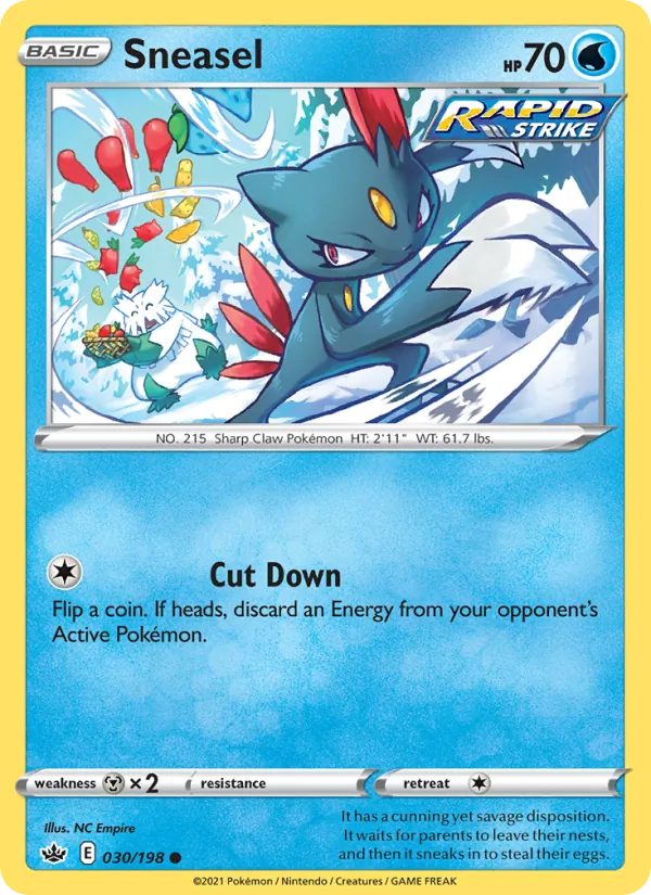 Sneasel - Chilling Reign Pokemon Card