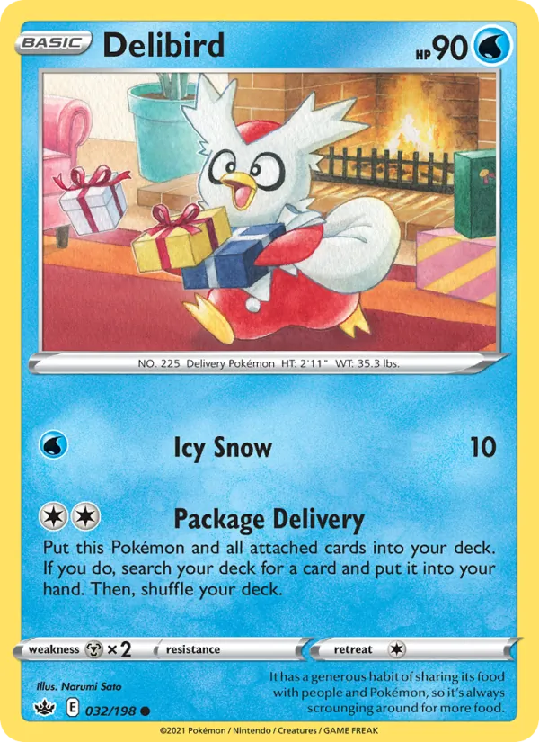 Delibird - Chilling Reign Pokemon Card