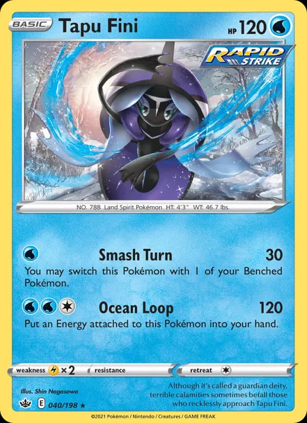 Tapu Fini - Chilling Reign Pokemon Card