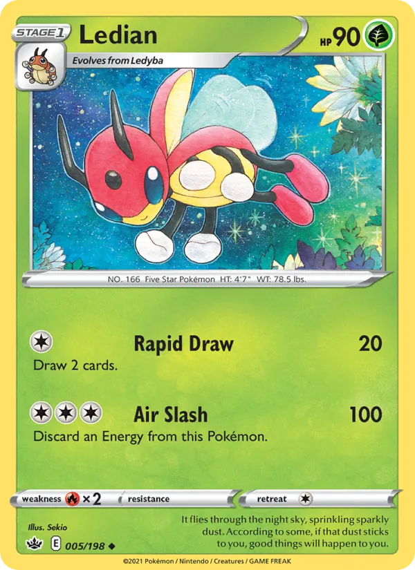 Ledian - Chilling Reign Pokemon Card