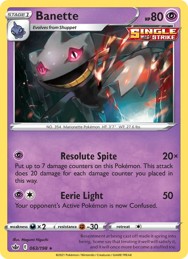 Banette - Chilling Reign Pokemon Card