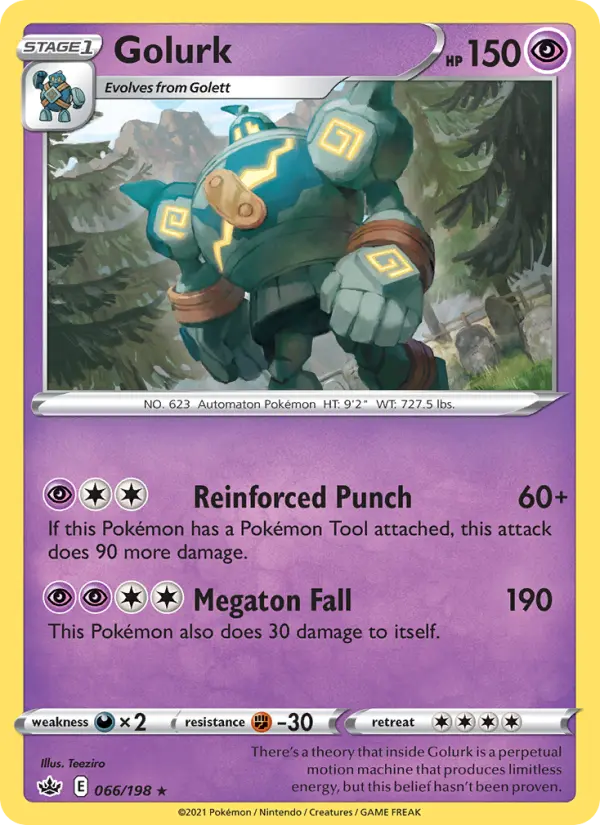 Golurk - Chilling Reign Pokemon Card