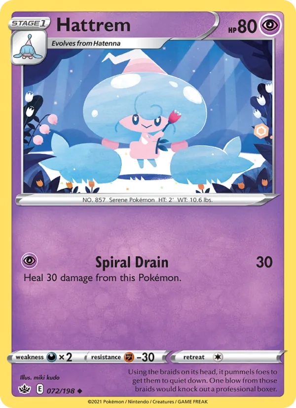 Hattrem - Chilling Reign Pokemon Card