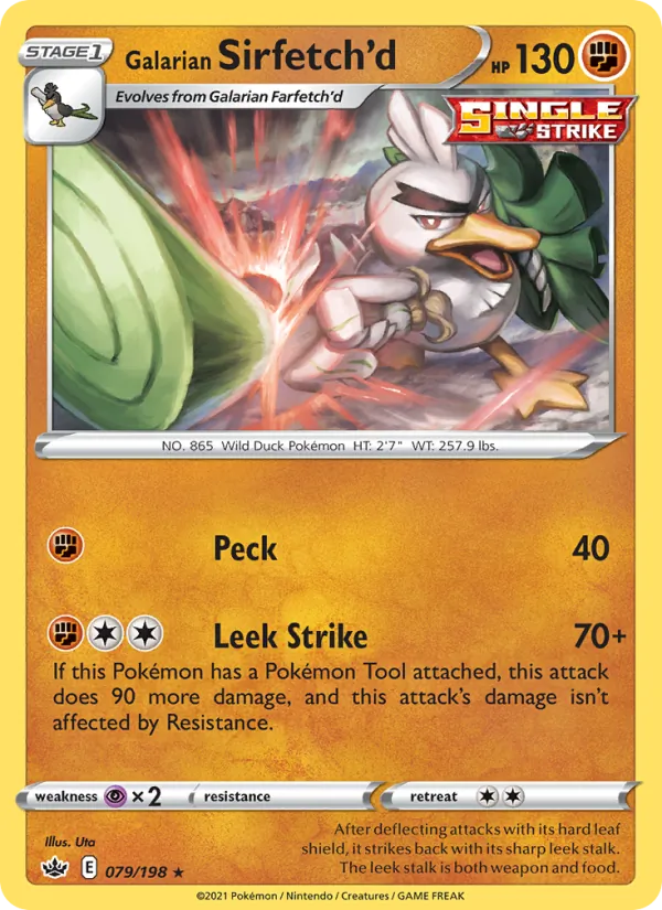 Galarian Sirfetch'd - Chilling Reign Pokemon Card