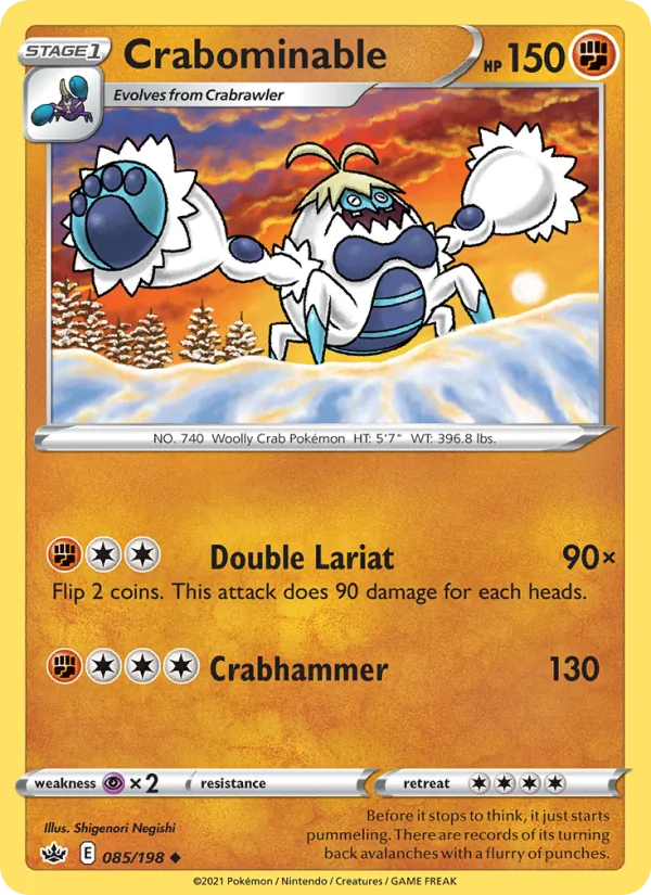 Crabominable - Chilling Reign Pokemon Card