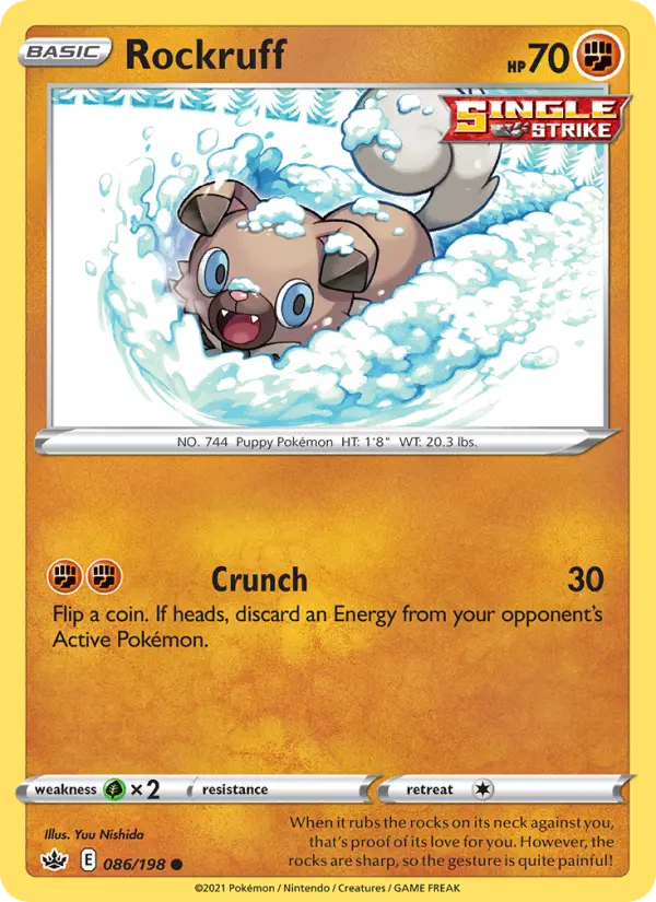 Rockruff - Chilling Reign Pokemon Card
