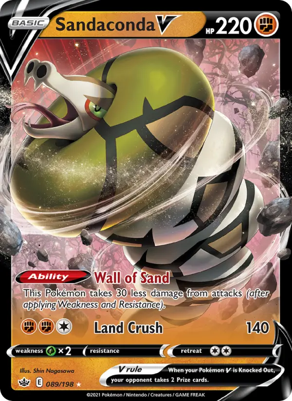 Sandaconda V - Chilling Reign Pokemon Card