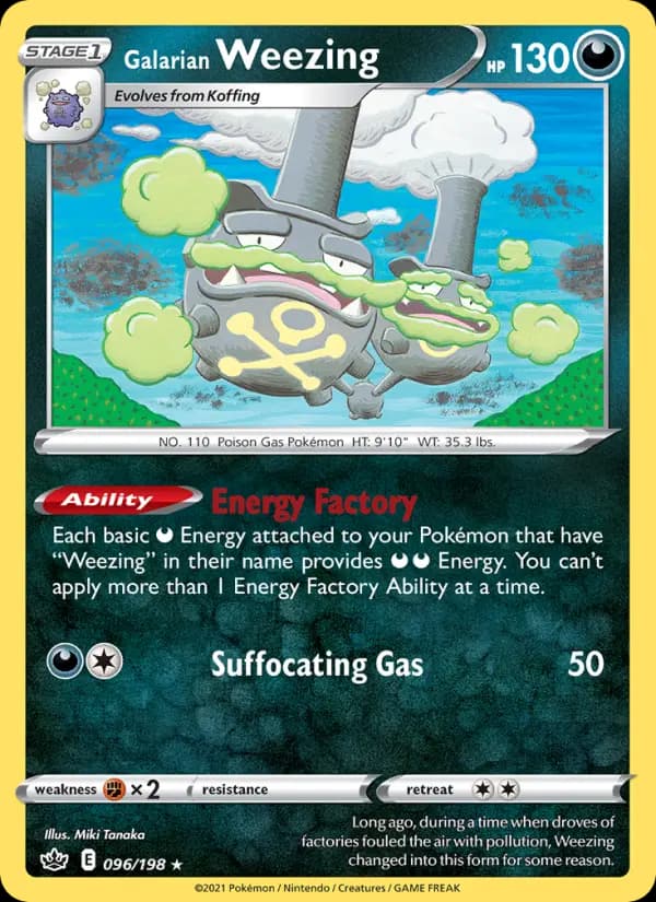 Galarian Weezing - Chilling Reign Pokemon Card