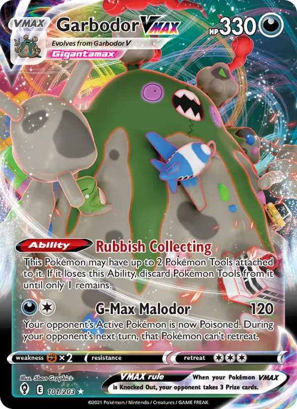 Garbodor VMAX - Evolving Skies Pokemon Card