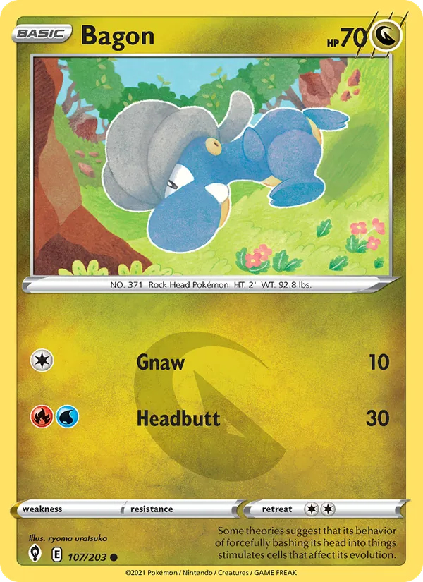 Bagon - Evolving Skies Pokemon Card