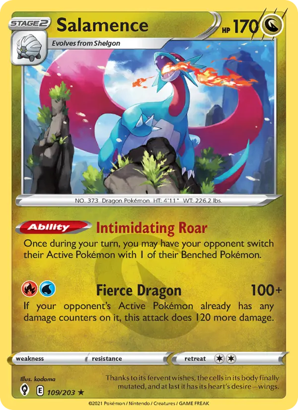 Salamence - Evolving Skies Pokemon Card