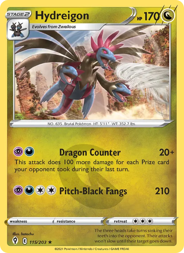 Hydreigon - Evolving Skies Pokemon Card