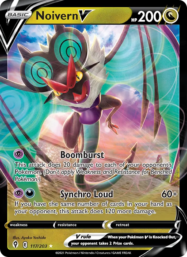 Noivern V - Evolving Skies Pokemon Card