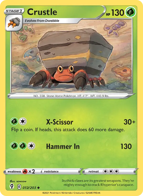 Crustle - Evolving Skies Pokemon Card