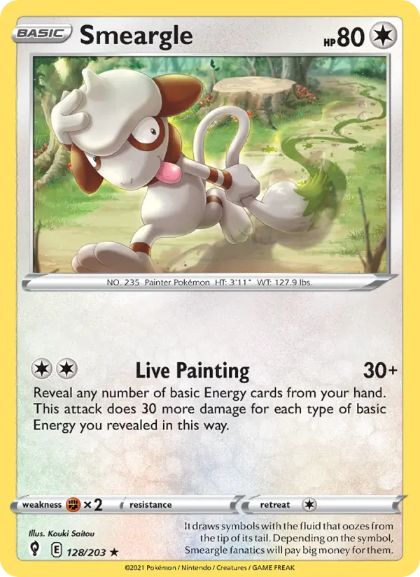 Smeargle - Evolving Skies Pokemon Card