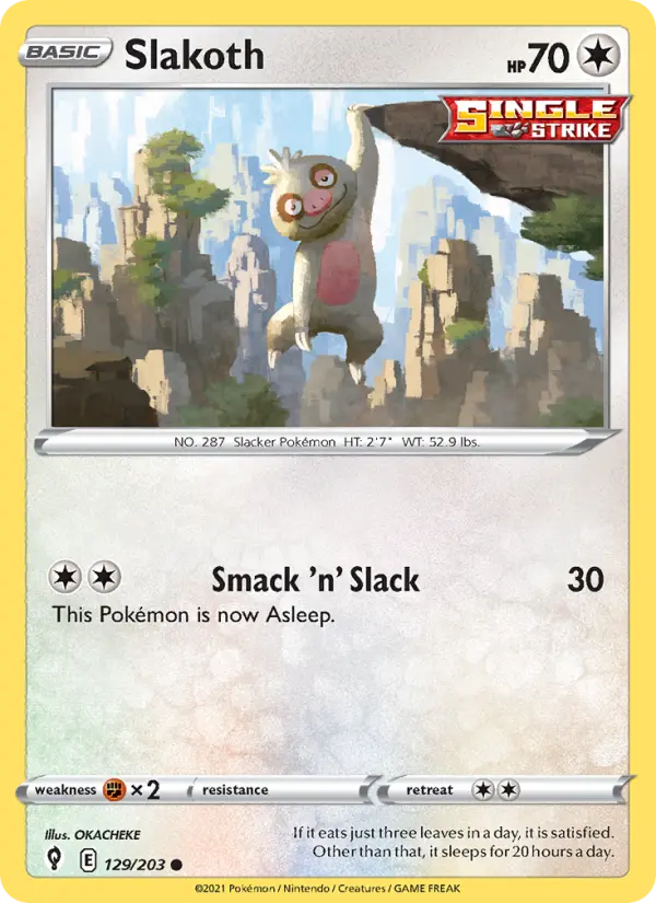 Slakoth - Evolving Skies Pokemon Card