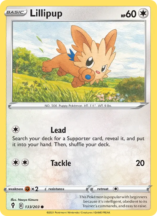 Lillipup - Evolving Skies Pokemon Card