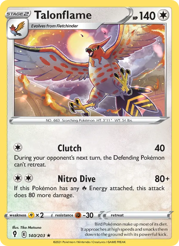 Talonflame - Evolving Skies Pokemon Card