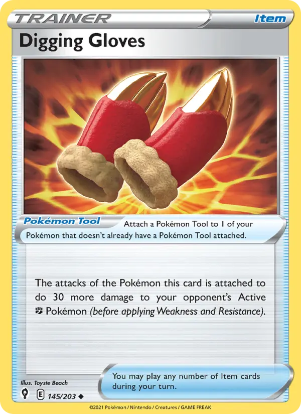 Digging Gloves - Evolving Skies Pokemon Card